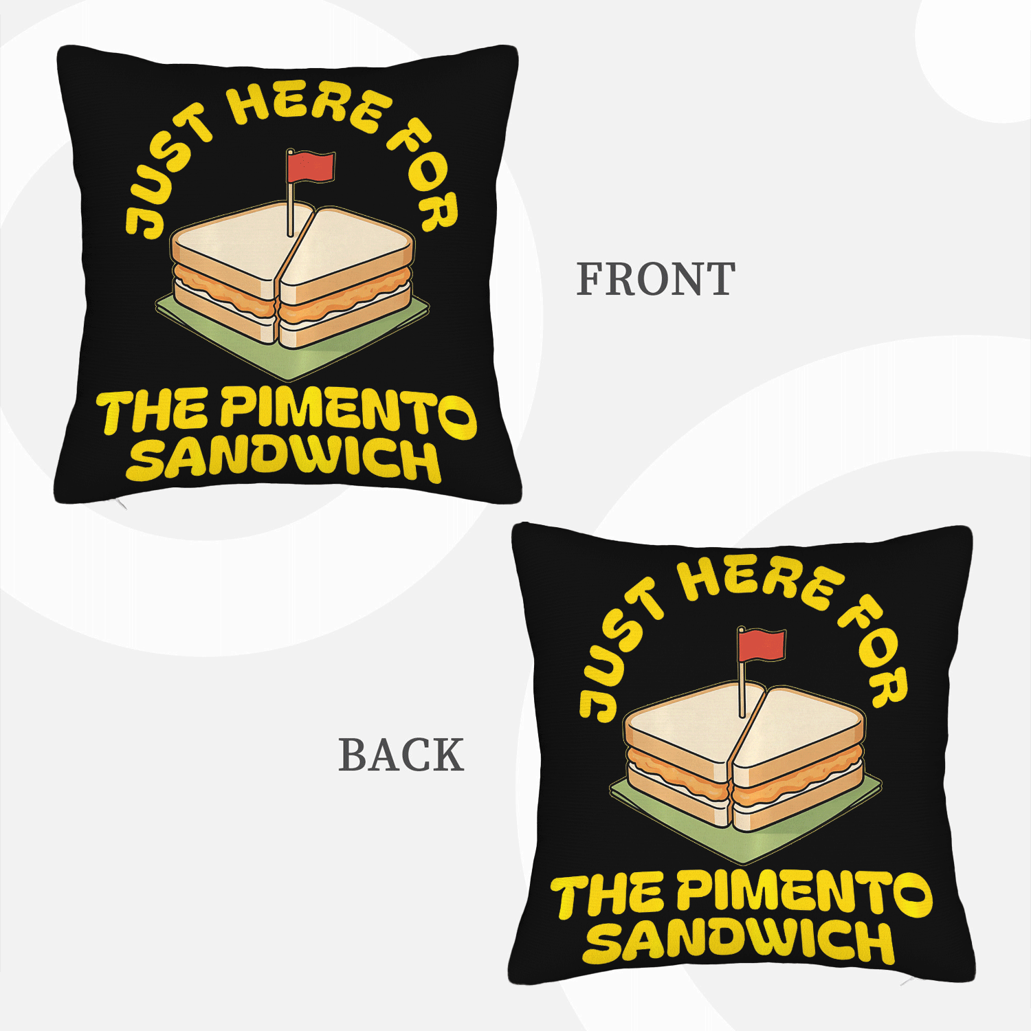 Casing Bantal Sandwich Pimento - Food Snacks Quotes ulasan dan harga