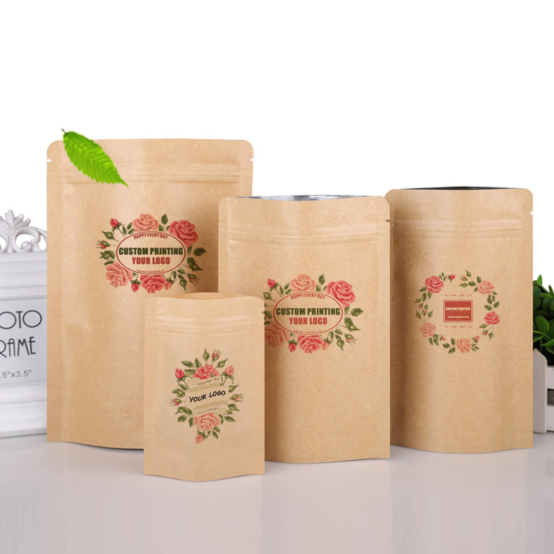 Kemasan Kantong Kertas Kraft C - Food Snacks Logos ulasan dan harga