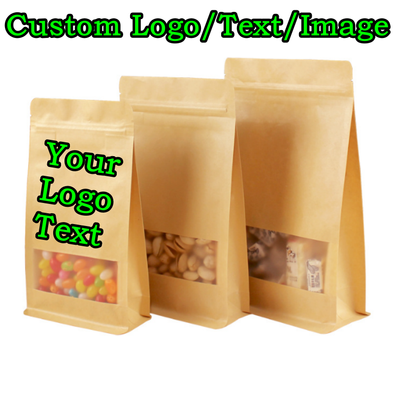 50PCS Kantong Ziplock Kertas K - Food Snacks Logos ulasan dan harga