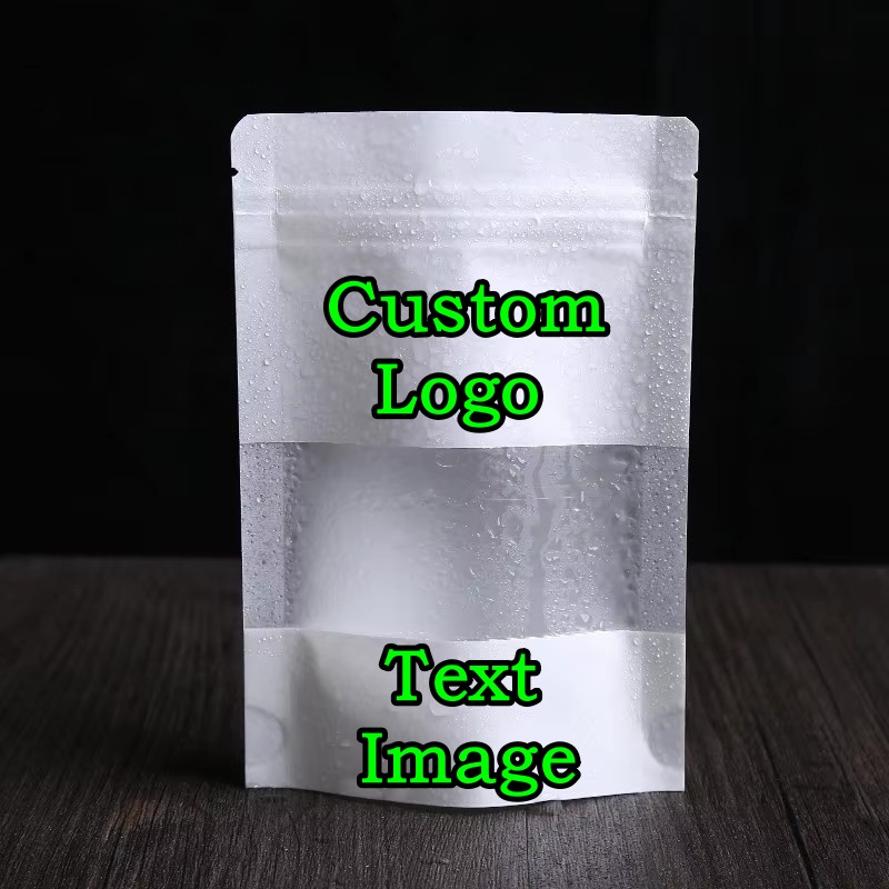 100 PCS Kantong Ziplock Kertas - Food Snacks Logos ulasan dan harga