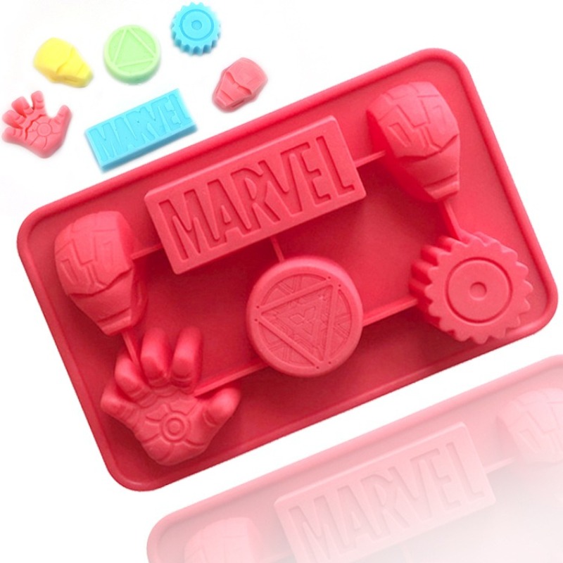 Cetakan Silikon 3D Marvel Iron - Junk Food Snacks ulasan dan harga