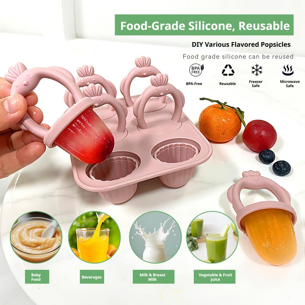 1set Cetakan Es Loli Silikon E - Homemade Food Snacks ulasan dan harga