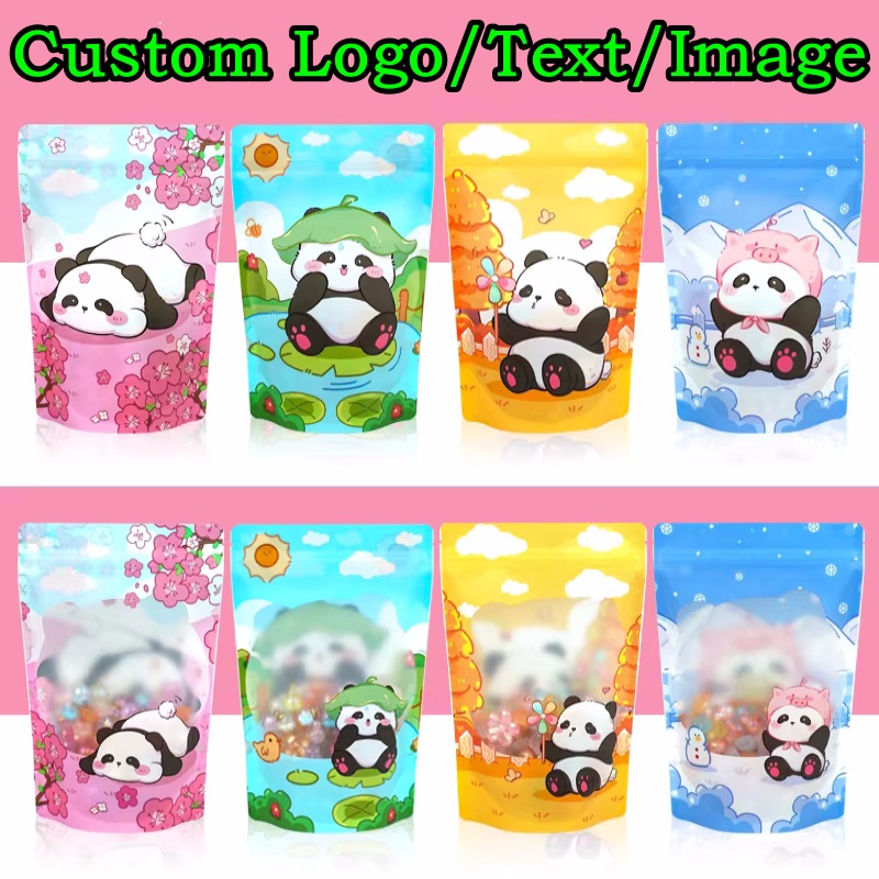 100PCS Kantong Aluminium Foil  - Food Snacks Logos ulasan dan harga