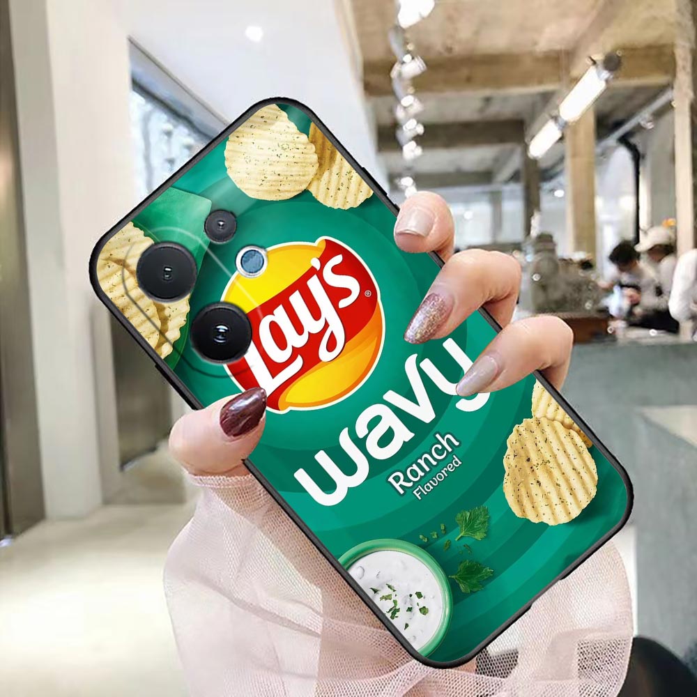 Casing Ponsel untuk VIVO V70 V - Food Snacks Quotes ulasan dan harga